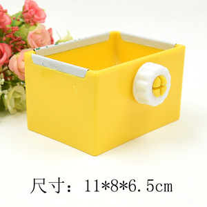 Rabbit Food Bowl Chinchilla Guinea Pig <b>Bite</b> Proof Square Plastic Pet Feeder Bowl For Small Animals - Product Image 4