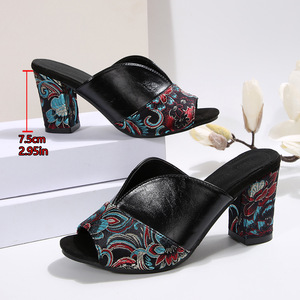 34-45 Women's European American Style High <b>Heels</b> Summer New Arrival Elegant Thick <b>Heel</b> Sals - Product Image 6