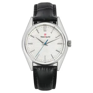 Quartz Movement Watch Fashion Leather Strap Stainless Steel Men Watches Luxury Waterproof 50m Sapphire Wristwatch