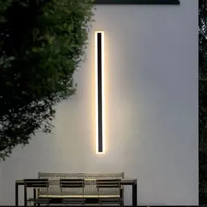 Großhandel 16 W Äußere lineare Streifen-Wandlampe IP65 3000 K Garten-Villa-Lange-LED-Wandlichter für den Außenbereich