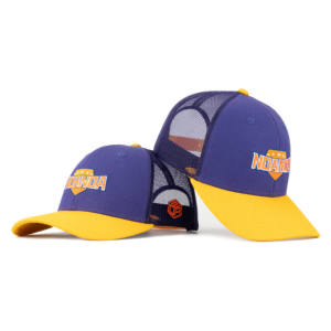 Casquette TCAP en tissu mélangé de laine personnalisée de Chine, broderie plate, casquette de camionneur en maille - Product Image 1