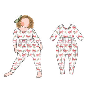<strong>Girls</strong>' Christmas Long Sleeves Baby <strong>Clothes</strong> <strong>Toddler</strong> Infant Romper Loose Pants Little <strong>Girl</strong> Plus Size One Piece Pleasure Set - Product Image 2