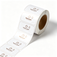 Étiquettes d'emballage pour assortiment de café Haoxuan OEM, film PP blanc mat, impression UV sélective, autocollants adhésifs pour coffrets de café