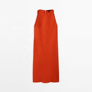 Abito in <span class=keywords><strong>Lino</strong></span> <span class=keywords><strong>da</strong></span> Spiaggia Personalizzato Casual Estivo Senza Maniche Camicia Maxi Vestito <span class=keywords><strong>da</strong></span> <span class=keywords><strong>Donna</strong></span> in Cotone e <span class=keywords><strong>Lino</strong></span> <span class=keywords><strong>di</strong></span> Alta Qualità - Product Image 3