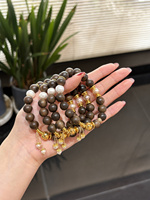 Bracelet en cristal naturel Sinyore Zhian - Bois d'agar/Perle d'eau douce