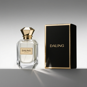 Bouteille de parfum transparente vide personnalisée de luxe bouteille de parfum <span class=keywords><strong>en</strong></span> verre 100ml avec couvercles et vaporisateur - Product Image 3