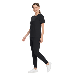 Ensemble 2 pièces de luxe ajusté à col rond, en Spandex, pour femme, confortable, lavable et respirant, marque privée 46002 - Product Image 1