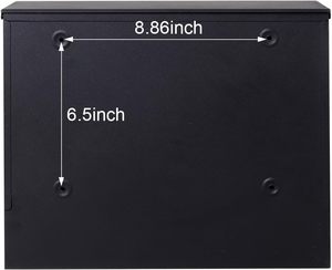 Factory Direct Large Capacity Black Waterproof Wall Mount Mailbox Metal <strong>Outside</strong> <strong>Letter</strong> <strong>Box</strong> with Key Lock for Front Door Fence - Product Image 4