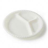 Assiette ronde jetable biodégradable en pâte de maïs de 8 pouces, taille personnalisée, vente en gros
