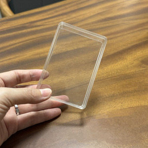 Boîtes <span class=keywords><strong>de</strong></span> rangement pour cartes en acrylique PS transparent <span class=keywords><strong>de</strong></span> 9,2 x 6,2 x 2,3 cm avec couvercles, capacité <span class=keywords><strong>de</strong></span> 52 cartes à jouer ou cartes à collectionner, organisateur empilable - Product Image 1