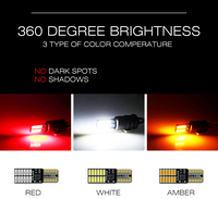Ampoules LED T10 Super Lumineuses 194 501 W5W 24 SMD 4014 Canbus Sans Erreur DC 12V Universelles Homologuées CE RoHS pour Éclairage Intérieur Automobile