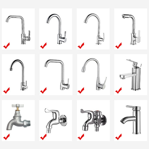 SANIPRO Robinet de <span class=keywords><strong>lavabo</strong></span> de salle de bain rotatif à 360 degrés, filtre purificateur d'eau pour robinet de cuisine, adaptateur d'extension de buse de pulvérisation - Product Image 5