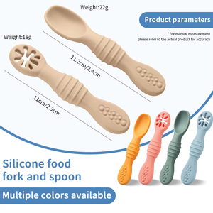 Cuchara de Silicona Libre de BPA para Bebés, Cuchara para Introducción de Alimentos, Cuchara de Silicona Suave para el Aprendizaje de la Alimentación - Product Image 1