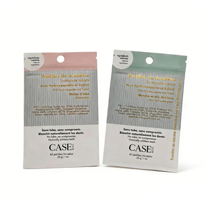 Sachets biodégradables personnalisés en papier kraft blanc, scellés sur trois côtés, petits formats pour comprimés <span class=keywords><strong>de</strong></span> dentifrice - Product Image 2