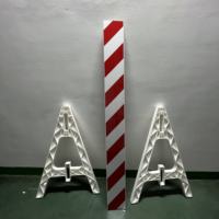 Barrera de Tráfico Portátil de Plástico LUBA de 183 cm, Barrera Reflectante para Control de Multitudes, para Construcción de Carreteras y Seguridad