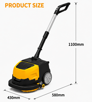 Nettoyeur-sécheur de sols électrique autoporté Sunbon M430B 24V avec double brosse, machine de nettoyage commerciale