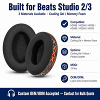 Bantalan Telinga Pengganti Berbahan Gel Pendingin untuk Headphone Nirkabel Beats Studio 2/3, Bantalan Telinga Busa Memori Peredam Kebisingan