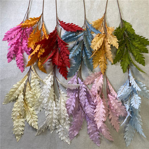 Feuilles d'anémone artificielles en soie de haute qualité, 13 feuilles, pour la décoration intérieure et extérieure du salon - Product Image 2