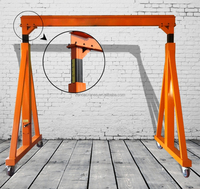 Mini-grue portique mobile à poutre simple, capacité 0,5T-10T, sur roues, avec portique de levage réglable en hauteur, certifiée CE, ISO