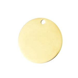 Yiwu Aceon 30 мм чистый диск монета из нержавеющей стали под заказ ваша форма IPG Золотая глянцевая зеркальная отделка круглый ошейник для собак - Product Image 4