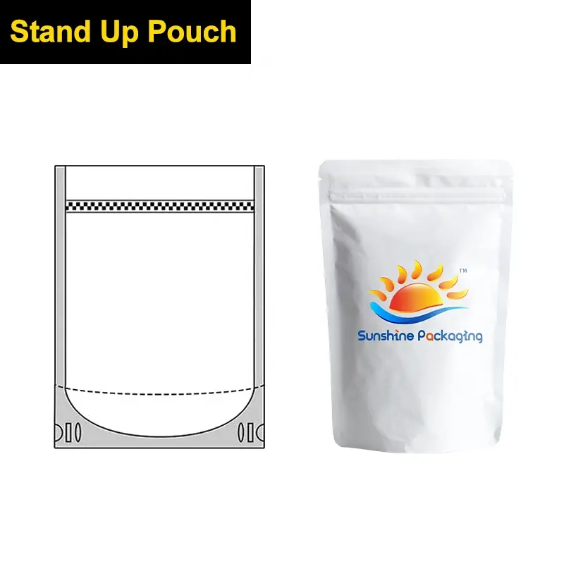 Stampa personalizzata in plastica Stand Up Pouch Doypack sacchetto di imballaggio alimentare materiali forniture produttori di fornitori della cina