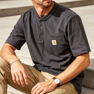 Polo da Uomo Bianca Estiva Casual a Maniche Corte con Colletto Rialzato Vestibilità Oversize Anti-Pilling Asciugatura Rapida con Logo Hartt - Product Image 6