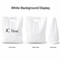 Sac de courses en LDPE personnalisé, grande capacité, robuste, pour vêtements, idéal pour les magasins de détail, avec découpe sur mesure