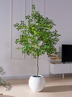 Künstlicher Ficus Lyrata Zimmerbaum im Topf für Festliche Anlässe wie Erntedank, Weihnachten, Ostern, Neujahr und Halloween