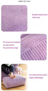 Housse de fauteuil pouf compressé non rembourré en velours côtelé doux et moelleux pour enfants et adultes, idéal pour la maison, le bureau ou le salon - Product Image 4