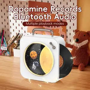 Bluetoothポータブルワイヤレスミュージックプレーヤーレトロノスタルジックレコードプレーヤースピーカー