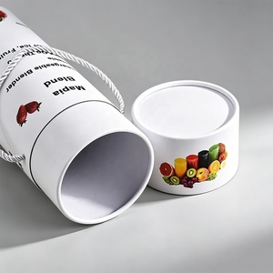 Scatola Cilindrica di Lusso Personalizzata per Tappetino Yoga e T-shirt, Tubo in Carta Kraft con Manico in Corda sul Coperchio - Product Image 4