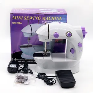 Máquina de coser portátil de uso doméstico, mini máquina de coser práctica, UFR-202