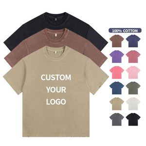 เสื้อยืดคอโอ แขนสั้น ทรงโอเวอร์ไซส์ ผ้าฝ้าย 100% หนัก 260GSM ระบายอากาศได้ดี กันยับ ใส่ได้ทั้งชายและหญิง สไตล์สตรีทแวร์ ไซส์พลัส - Product Image 3