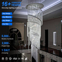 Lustre de Plafond LED Moderne de Luxe en Cristal pour Hôtel, Villa, Escalier – Projet Personnalisé Décoratif