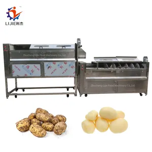 Potato Washing Peeling Machine Roller Peeler Machine Potato Chips French Fries Production Line
