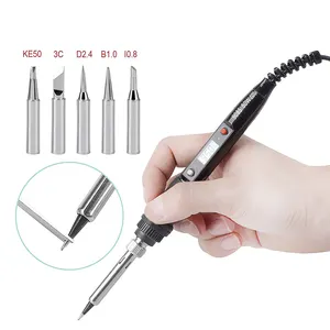 Pistola Digital <span class=keywords><strong>de</strong></span> hierro para soldar, Kit <span class=keywords><strong>de</strong></span> herramientas para quemar madera, 80W, 110V, 220V, pluma <span class=keywords><strong>de</strong></span> pirograbado, Havya, soldadores eléctricos - Product Image 1