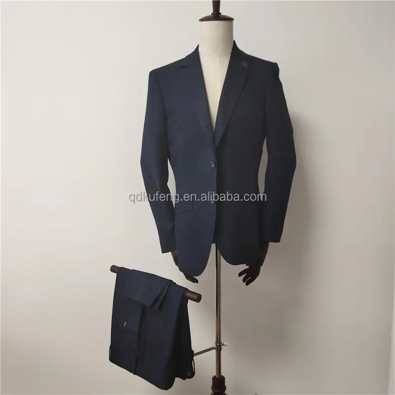 casual OEM slim recycled fabric 2 buttons patch pockets jacket full lining suit Autumn blazer for men