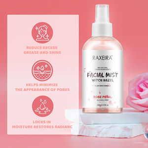 Oem Witch Hazel Toner Extracto de agua de rosas Cuidado de la piel facial Niebla facial Hidratante Venta al por mayor Witch Hazel Facial Toner Spray Serum - Product Image 3