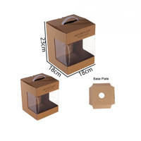 Boîte d'emballage cadeau carrée portable biodégradable personnalisable avec logo, transparente à fenêtre, pour fruits, légumes, maïs et œufs