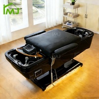 Table de massage électrique de luxe en cuir PU pour salon de beauté, lit de pédicure et de spa capillaire