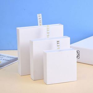 Boîtes d'emballage de luxe personnalisées avec logo pour bijoux, colliers, cadeaux, tiroirs coulissants en papier - Product Image 5
