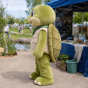 Costume de mascotte personnalisé Shengye, personnage animal en peluche, tenue de mascotte de tortue adulte en dessin animé, douce, pour promotions et spectacles en centre commercial - Product Image 2