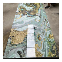 Feuille de marbre 3D en PVC UV hautement recommandée, panneau mural en marbre PVC, imperméable