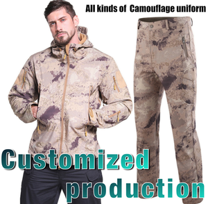 Combinaison de chasse camouflage pour homme, comprenant une veste et un <span class=keywords><strong>pantalon</strong></span> doublés de polaire silencieux - Product Image 4