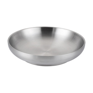 304 Stainless Steel Round Plate 22Cm Double Layer Deepened Heat Insulating Food Grade Household Tableware Bowl - Product Image 4