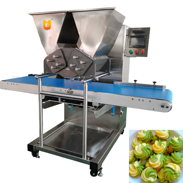 Dual Color Stainless Steel Biscuit Making Commercial Pastry Extruder Electric Automatic LCD Touch Screen Control Food Processing