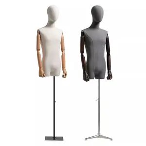 Fashionable Dummy Model Male Half-Body Mannequin with Iron Base For Window Wedding Clothing Display
