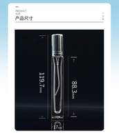 Leeson Échantillon gratuit Usine Testeur de flacons de parfum Flacon de 11ml Flacons en verre Rechargeables Échantillons de parfum vides Mini flacons pulvérisateurs en verre