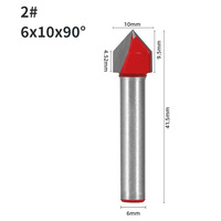 Fraise à graver CNC en acier au tungstène avec pointe en carbure, 60 degrés, en forme de V, pour le travail du bois, queue de 6 mm (1/4 po), OEM Matthew