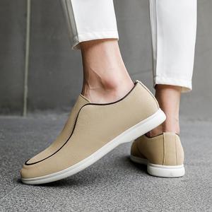 Mocasines de Ante de Oveja Transpirables con Punta Redonda para Hombre, Estilo Slip-on, Tallas Grandes, para Conducir y Ocio, Colección Otoño - Product Image 4